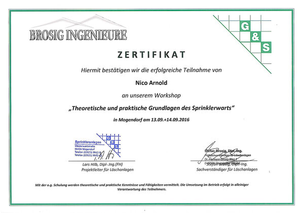 Workshop "Theoretische und praktische Grundlagen des Sprinklerwarts", Nico Arnold